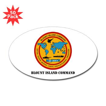 BIC - M01 - 01 - Blount Island Command with Text - Sticker (Oval 50 pk)