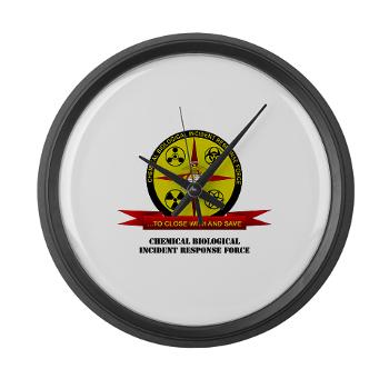 CBIRF - M01 - 03 - Chemical Biological Incident Response Force with Text - Large Wall Clock