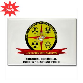 CBIRF - M01 - 01 - Chemical Biological Incident Response Force with Text - Rectangle Magnet (10 pack) - Click Image to Close