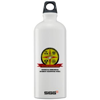CBIRF - M01 - 03 - Chemical Biological Incident Response Force with Text - Sigg Water Bottle 1.0L