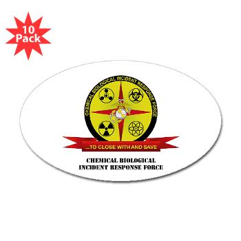 CBIRF - M01 - 01 - Chemical Biological Incident Response Force with Text - Sticker (Oval 10 pk)