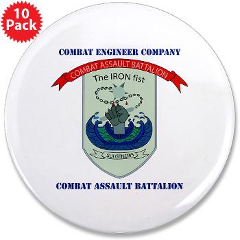 CEC - A01 - 01 - Combat Engineer Company with Text - 3.5" Button (10 pack)