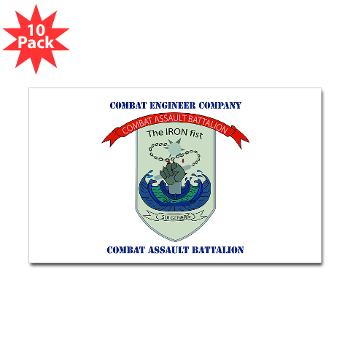 CEC - A01 - 01 - Combat Engineer Company with Text - Sticker (Rectangle 10 pk)