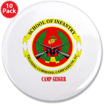 CG - M01 - 01 - Camp Geiger with Text - 3.5" Button (10 pack)