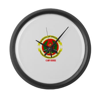 CG - M01 - 03 - Camp Geiger with Text - Large Wall Clock