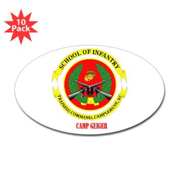 CG - M01 - 01 - Camp Geiger with Text - Sticker (Oval 10 pk)
