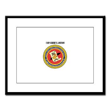 CGilbertHJohnson - M01 - 02 - Camp Gilbert H. Johnson with Text - Large Framed Print - Click Image to Close