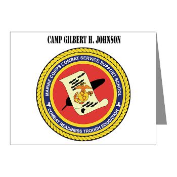 CGilbertHJohnson - M01 - 02 - Camp Gilbert H. Johnson with Text - Note Cards (Pk of 20)