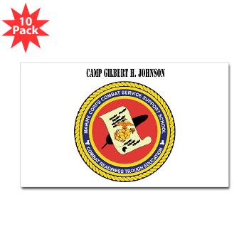 CGilbertHJohnson - M01 - 01 - Camp Gilbert H. Johnson with Text - Sticker (Rectangle 10 pk) - Click Image to Close