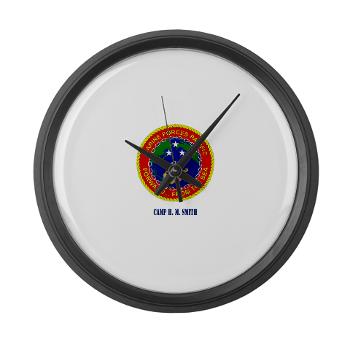 CHMS - M01 - 03 - Camp H. M. Smith with Text - Large Wall Clock