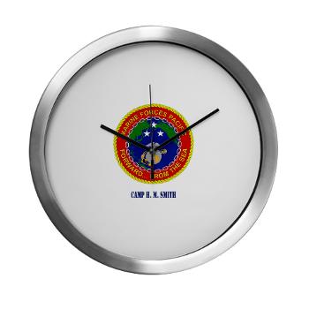CHMS - M01 - 03 - Camp H. M. Smith with Text - Modern Wall Clock