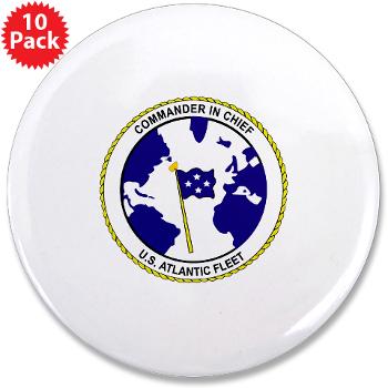CICUSAF - M01 - 01 - Commander In Chief, US Atlantic Fleet - 3.5" Button (10 pack) - Click Image to Close