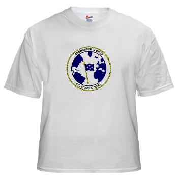 CICUSAF - A01 - 04 - Commander In Chief, US Atlantic Fleet - White t-Shirt - Click Image to Close