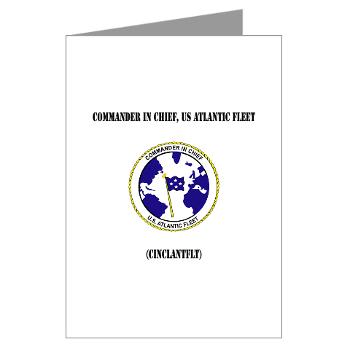 CICUSAF - M01 - 02 - Commander In Chief, US Atlantic Fleet with Text - Greeting Cards (Pk of 10)