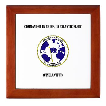 CICUSAF - M01 - 03 - Commander In Chief, US Atlantic Fleet with Text - Keepsake Box