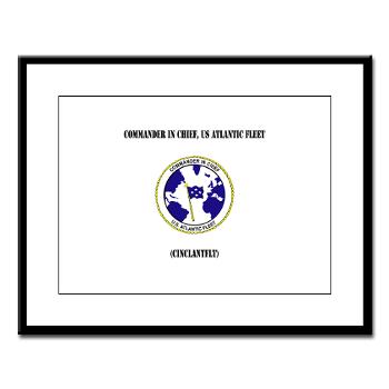 CICUSAF - M01 - 02 - Commander In Chief, US Atlantic Fleet with Text - Large Framed Print