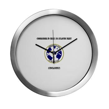 CICUSAF - M01 - 03 - Commander In Chief, US Atlantic Fleet with Text - Modern Wall Clock