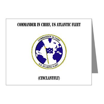CICUSAF - M01 - 02 - Commander In Chief, US Atlantic Fleet with Text - Note Cards (Pk of 20)
