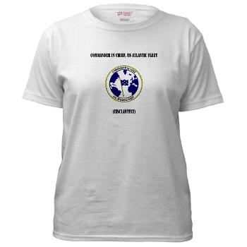 CICUSAF - A01 - 04 - Commander In Chief, US Atlantic Fleet with Text - Women's T-Shirt