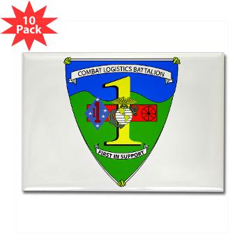 CLB1 - A01 - 01 - Combat Logistics Battalion - Rectangle Magnet (10 pack) - Click Image to Close