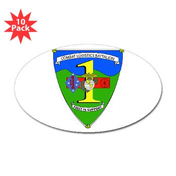 CLB1 - A01 - 01 - Combat Logistics Battalion - Sticker (Oval 10 pk)