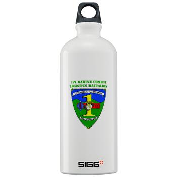 CLB1 - A01 - 01 - Combat Logistics Battalion 1 with Text - Sigg Water Bottle 1.0L - Click Image to Close