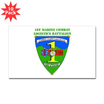 CLB1 - A01 - 01 - Combat Logistics Battalion 1 with Text - Sticker (Rectangle 10 pk)