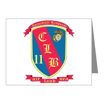 CLB11 - M01 - 02 - Combat Logistics Battalion 11 - Note Cards (Pk of 20) - Click Image to Close