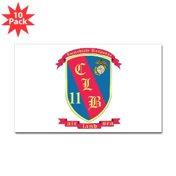CLB11 - M01 - 01 - Combat Logistics Battalion 11 - Sticker (Rectangle 10 pk) - Click Image to Close