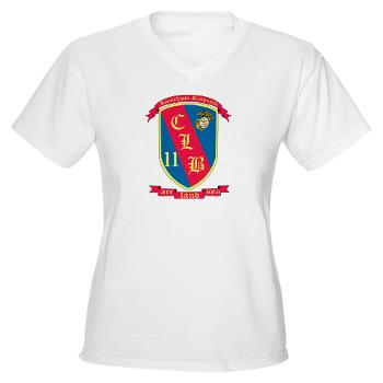 CLB11 - A01 - 04 - Combat Logistics Battalion 11 - Women's V-Neck T-Shirt - Click Image to Close