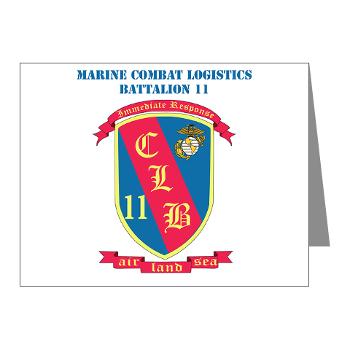 CLB11 - M01 - 02 - Combat Logistics Battalion 11 with Text - Note Cards (Pk of 20)