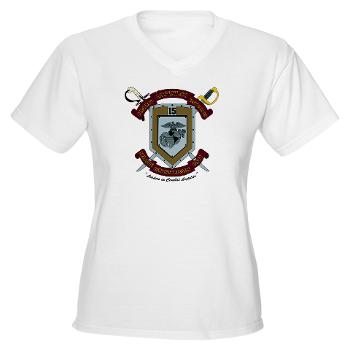 CLB15 - A01 - 04 - Combat Logistics Battalion 15 - Women's V-Neck T-Shirt