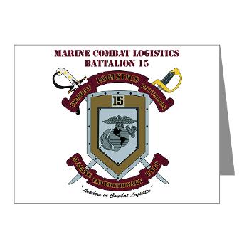 CLB15 - M01 - 02 - Combat Logistics Battalion 15 with Text - Note Cards (Pk of 20)