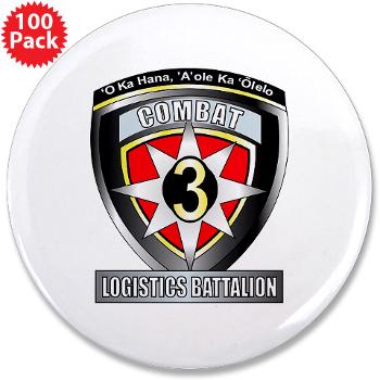 CLB3 - M01 - 01 - Combat Logistics Battalion 3 3.5" Button (100 pack)