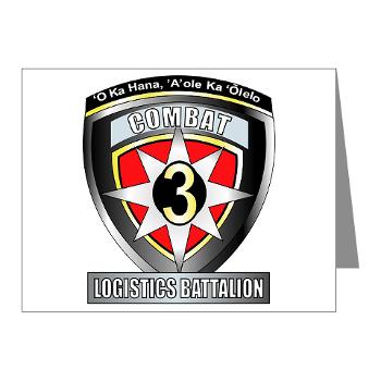 CLB3- M01 - 02 - Combat Logistics Battalion 3 Note Cards (Pk of 20)