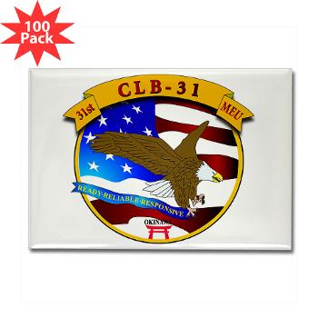 CLB31 - M01 - 01 - Combat Logistics Battalion 31 Rectangle Magnet (100 pack) - Click Image to Close