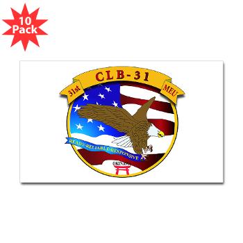 CLB31 - M01 - 01 - Combat Logistics Battalion 31 Sticker (Rectangle 10 pk) - Click Image to Close