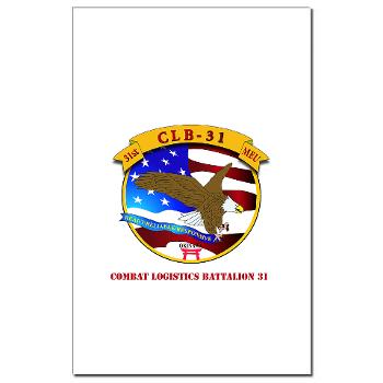 CLB31 - M01 - 02 - Combat Logistics Battalion 31 with Text Mini Poster Print