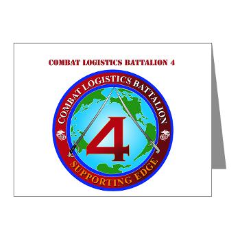CLB4 - M01 - 02 - Combat Logistics Battalion 4 with Text Note Cards (Pk of 20)
