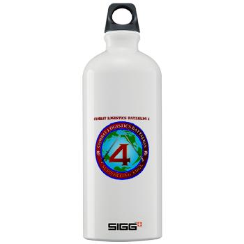 CLB4 - M01 - 03 - Combat Logistics Battalion 4 with Text Sigg Water Bottle 1.0L