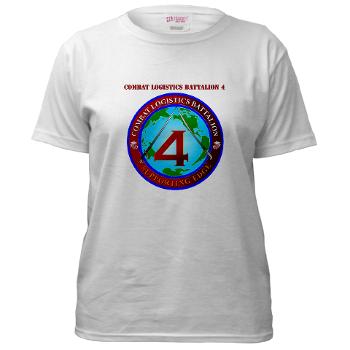 CLB4 - A01 - 04 - Combat Logistics Battalion 4 with Text Women's T-Shirt