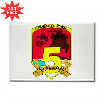 CLB5 - A01 - 01 - Combat Logistics Battalion 5 with Text - Rectangle Magnet (100 pack) - Click Image to Close