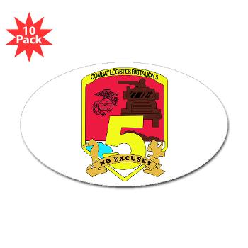 CLB5 - A01 - 01 - Combat Logistics Battalion 5 - Sticker (Oval 10 pk)