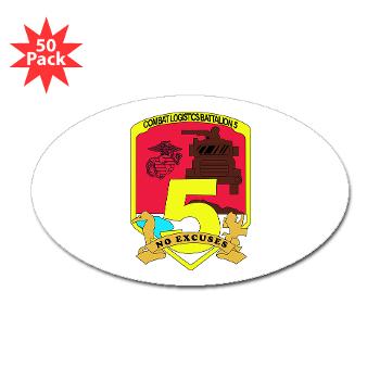 CLB5 - A01 - 01 - Combat Logistics Battalion 5 - Sticker (Oval 50 pk)