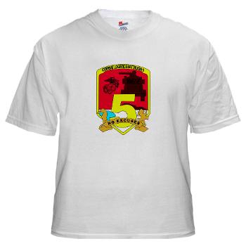 CLB5 - A01 - 01 - Combat Logistics Battalion 5 - White T-Shirt
