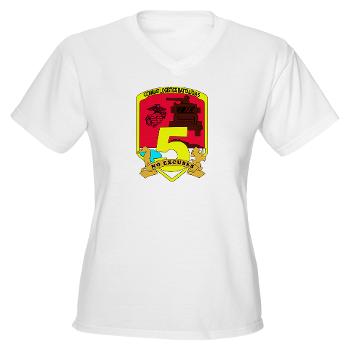 CLB5 - A01 - 01 - Combat Logistics Battalion 5 - Women's V-Neck T-Shirt