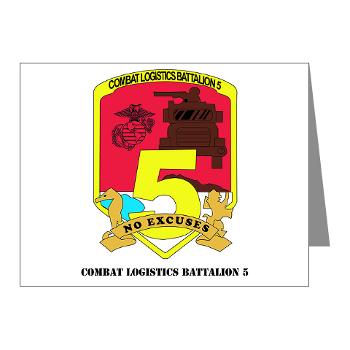 CLB5 - A01 - 01 - Combat Logistics Battalion 5 with Text - Note Cards (Pk of 20) - Click Image to Close