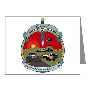 CLB7 - M01 - 02 - Combat Logistics Battalion 7 Note Cards (Pk of 20) - Click Image to Close