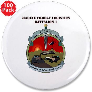 CLB7 - M01 - 01 - Combat Logistics Battalion 7 with Text 3.5" Button (100 pack)