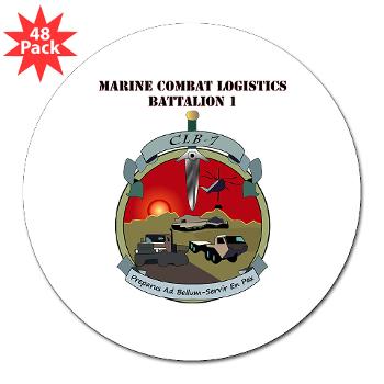 CLB7 - M01 - 01 - Combat Logistics Battalion 7 with Text 3" Lapel Sticker (48 pk)